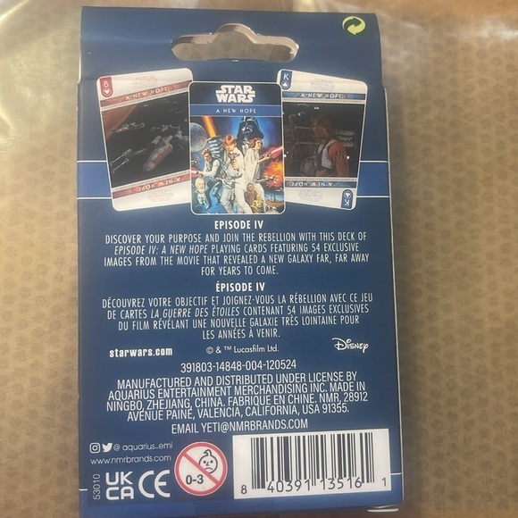 NWOT Star Wars A New Hope Playing Cards - Picture 2 of 3